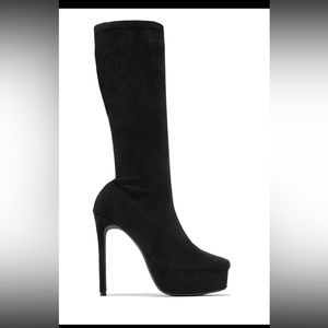 Black Faux Suede Boots